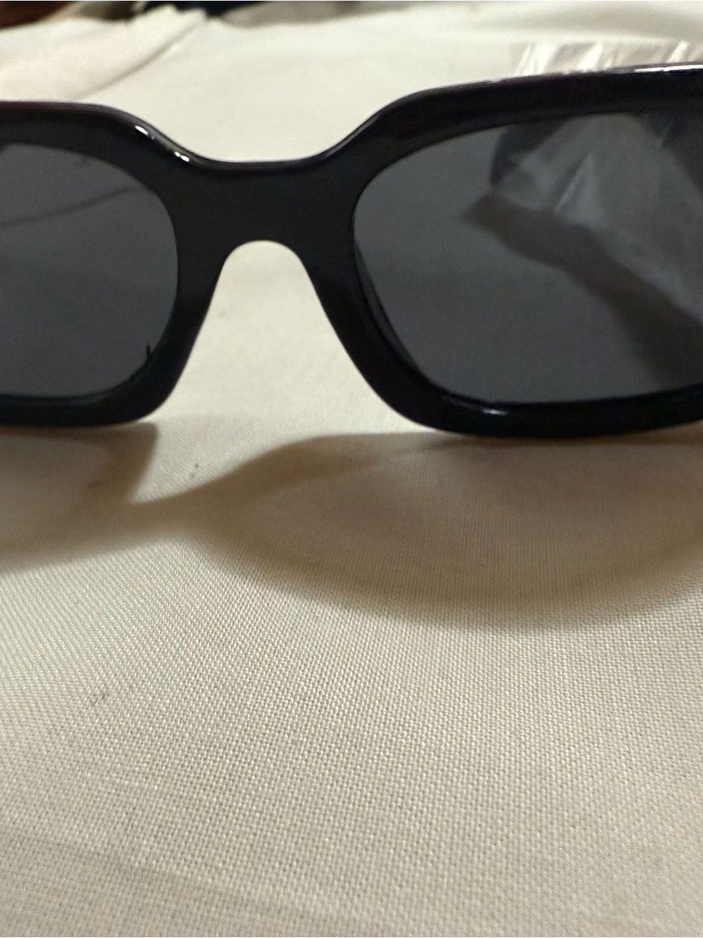 Prada Black Rectangular Women's Sunglasses
